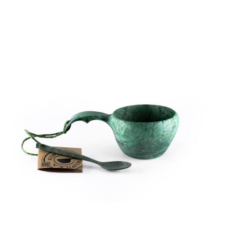 Kupilka 21 Classic Cup + Teaspoon in Geschenkbox conifer green