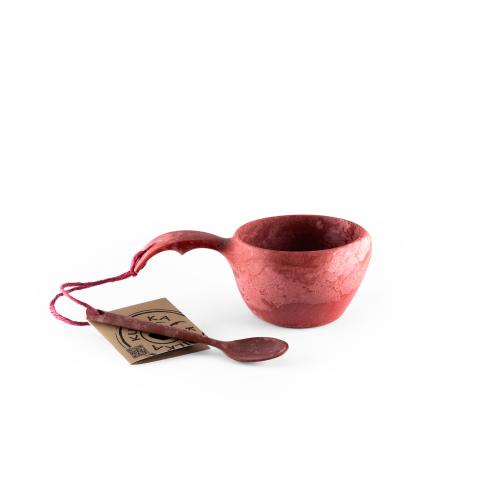 Kupilka 21 Classic Cup + Teaspoon in Geschenkbox cranberry red
