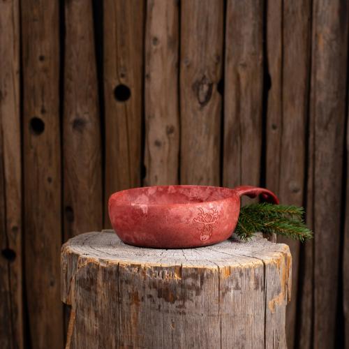 Kupilka 33 Bowl Mauri Kunnas Reindeer cranberry red