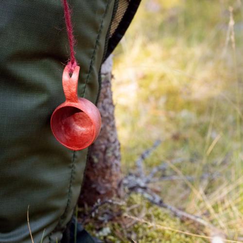 Kupilka 1 Mini Cup mit Jutekordel cranberry red